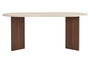 Nordure Mesa de Comedor Sablin en Travertino y Nogal Milán